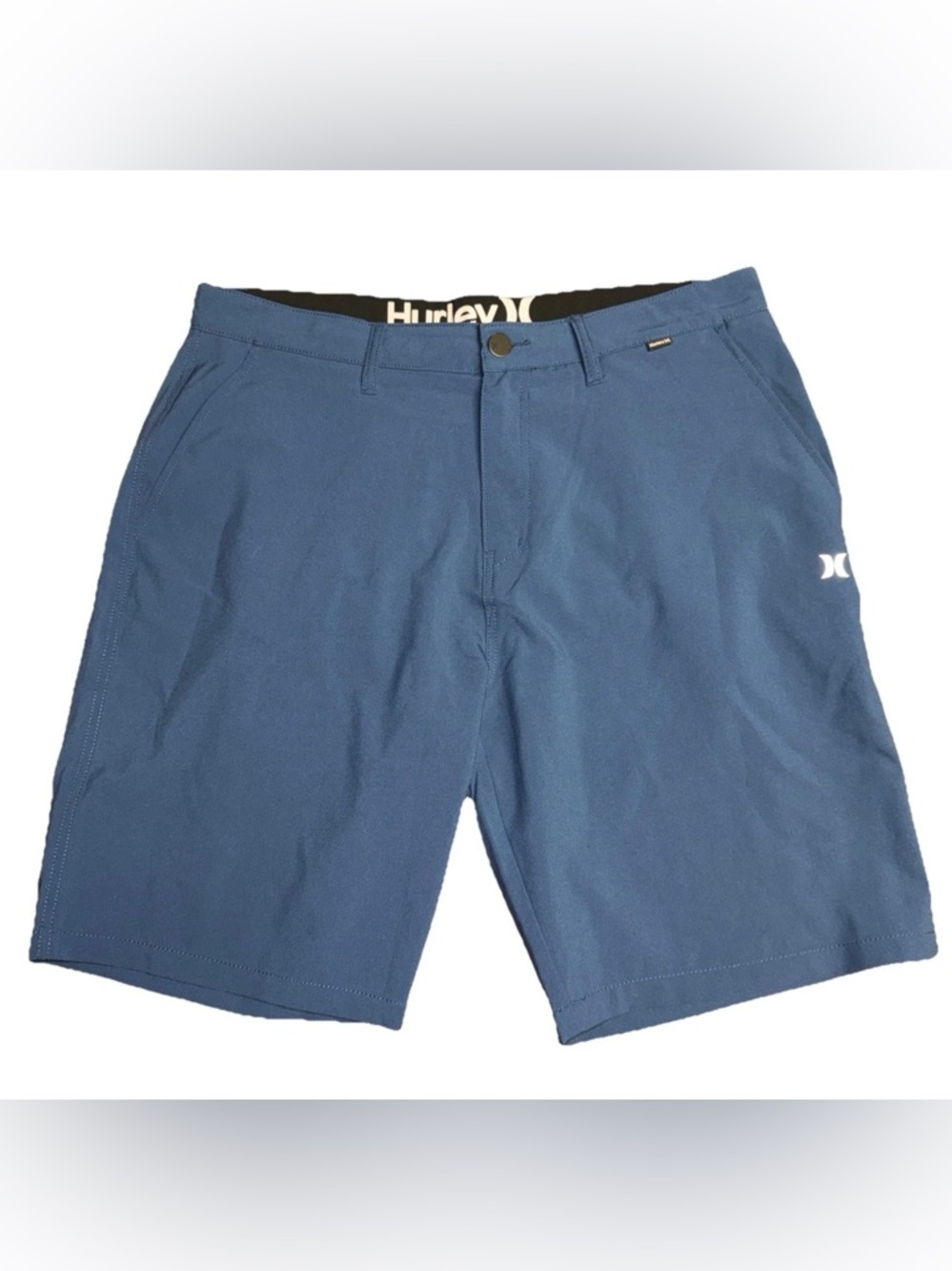 Hurley Quick Dry Classic Fit Mens 36 Slate Blue Hybrid Walk Shorts (Fit 38”x9”)